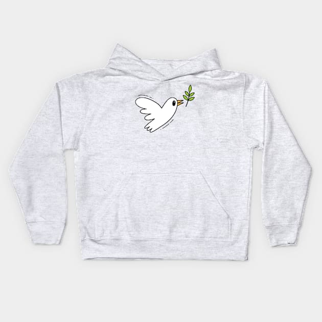 Peace Dove Kids Hoodie by Andy McNally
